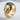 Ram Skull Hematite Shoulder Ring in gold vermeil, angled view