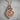 Celtic Heart Knot Crest Pendant in rose gold, front view