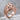 Trinity Knot Boss Ring in rose gold, front angled view