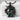 Unicorn Green Thicket Pendant, black rhodium plated finish, front view