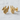 Griffin Crest Stud Earring, gold vermeil, product photo pair