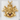 Cerberus Garnet Chest Pendant, gold vermeil product view