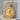 Justinian Rope Medallion Pendant, gold vermeil, front view