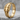 Laurel Ribbon Stacking Ring, gold vermeil, front angled view