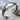 Skull Acanthus ID Bracelet, oxidized silver, angled product photo