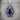 Lapis Baroque Cartouche Pendant, oxidized silver, product photo