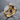 Moonstone Garnet Graduated Cluster Ring, gold vermeil, front product photo