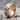 Oblique Ember Band Ring in rose gold finish, product photo