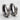 Kintsugi Square Profile Hoop Earring, oxidized silver finish