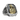 Front view of two-tone 925 sterling silver Saint Jude ring with gold plated apostle figure and pillars