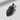 Horned Owl Pendant, black rhodium, angled view on white background
