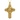 Handcrafted silver Jesus cross pendant in gold vermeil finish displaying stone texture on black wood