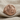 Saint Mark Signet Ring, rose gold, front view on linen fabric