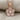 Five Petal Diamond Flower Pendant, rose gold plated silver, front view on fabric