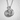 Kneeling Gemini Twins Pendant, polished silver, front view with chain