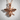 Segmented Bee Pendant, rose plated silver, front view