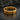 Polished gold vermeil Sapphic ring displayed on a dark stone surface showcasing the deep oxidized lettering