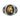 Spartan helmet ring in 925 sterling silver with 14K gold vermeil crest isolated on a clean white background
