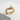 Wavy Honey Bee Ring, gold vermeil, angled view on stone