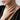 Floral Wedding Ring worn on model, on hand at neck