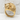 Curled Sleeping Cat Ring, gold vermeil, angled front perspective
