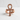 Ankh Cross Ring, rose gold, front view on white surface