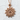 Erzgamma Star Pendant, rose plated silver, front product photo
