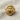 Fierce gorilla ring, gold vermeil, front view on fabric