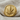 Cannabis Leaf Ring, gold vermeil, front view on fabric