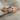 Grooved Solitaire Ring, rose gold, front view on fabric