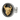 Front view of 925 sterling silver Minotaur stud earring featuring 14K gold vermeil head on a white background