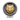 Front view of two-tone 925 sterling silver wolf stud earring with 14K gold vermeil center on white background