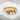 Sakura Blossom Ring, gold vermeil, front view on white stone