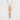 Japanese chopsticks pendant, rose plated silver, front view on textured stone