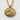 Great Wave Oval Pendant, gold vermeil, front view on white