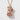 Maneki Neko Coin Pendant, rose gold, front view on white