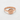 Mountain kanji ring, rose gold plated silver, studio product photo