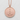 Tokyo Tower Medallion Pendant, rose gold, front view on white surface