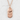 Japan Rising Sun Dog Tag Pendant, rose gold, front view on white background