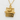 Nagoya Castle Pendant, gold vermeil, front view on textured background