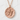 Chikara Kanji Strength Pendant, rose gold finish, front view