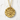 Japanese peace kanji pendant, gold vermeil finish on white textured surface