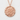 Hammered Courage Kanji Medallion Pendant, rose gold plated, front view on white