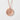 Hammered Happiness Kanji Pendant in rose gold finish, front view