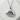 Smiling Onigiri Pendant, polished silver finish, front view on stone