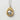 Detailed front view of the playful kawaii ramen egg pendant showcasing the smooth polished silver and gold yolk dome