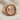 Caesar elephant coin ring, rose gold finish, front view on fabric