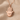 Smooth Eye Hamsa Hand Pendant, rose plated silver, front view with chain