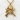 Crossed Pistols Pirate Skull Pendant, gold vermeil, product photo on stone