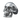 925 sterling silver polished skull ring with high shine finish displayed on dark textured rock